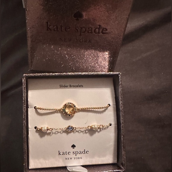 NWT Kate Spade Spot The Spade Slider Bracelet Boxed Set - Picture 7 of 14